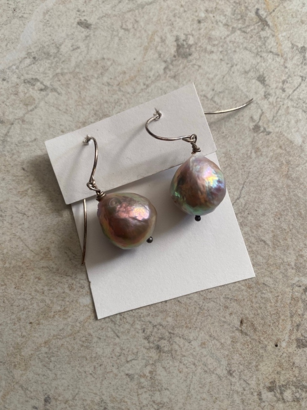 Estate Vintage Freshwater Pearl Dangly Earrings